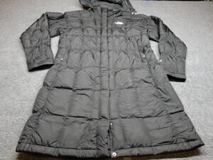 The North Face Coat Womens Large Black 600 Down Hooded Quilted Long Parka Puffer